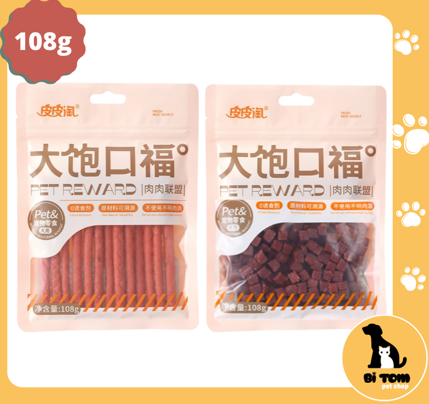 Snack ăn vặt cho chó thịt gà, bò sấy khô taotaopets - gói 100g