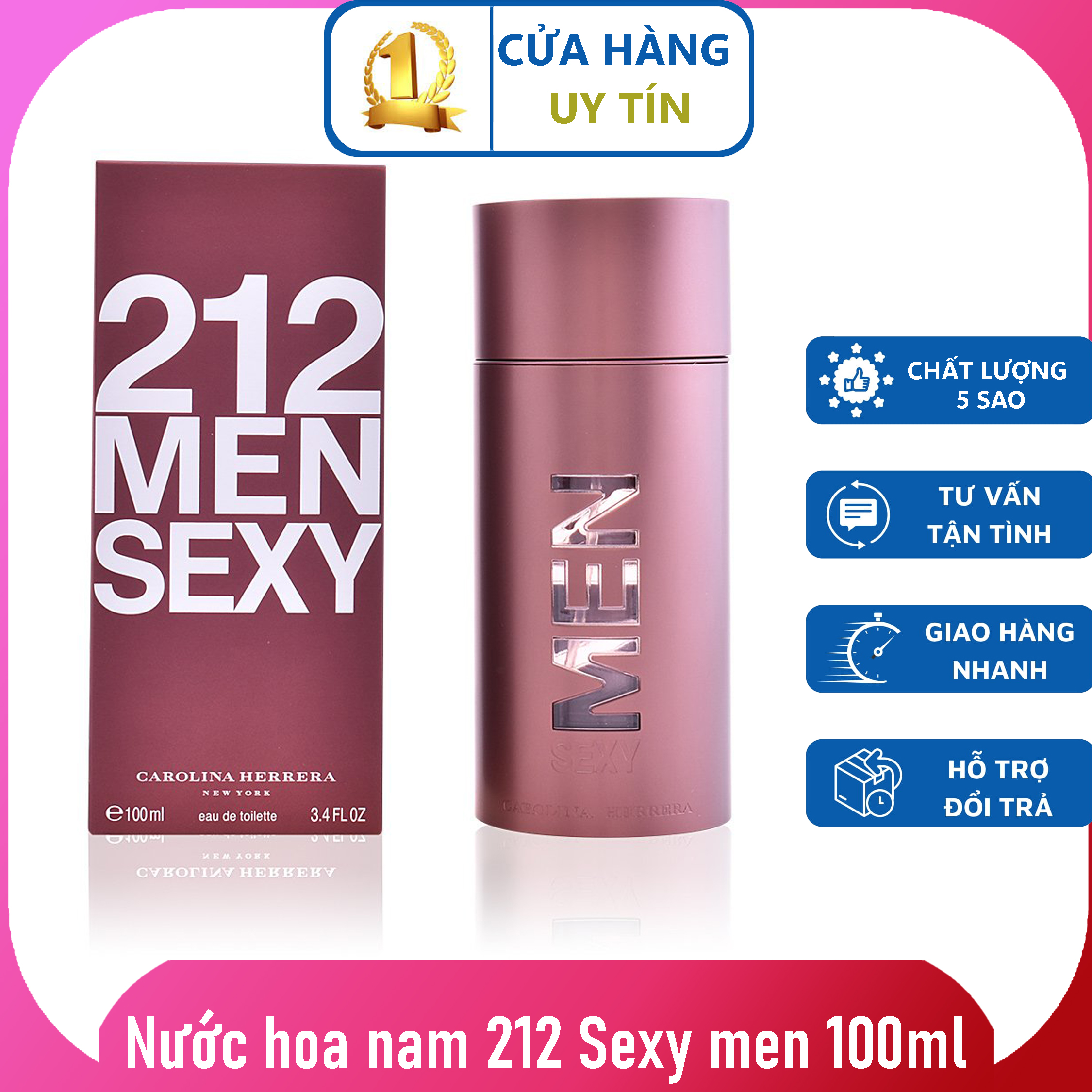 [HÀNG XỊN] Nước Hoa Nam 212 SEXY MEN 100ML - Sang Trọng, Thanh Lịch, Đầy Sự Quyến Rũ, Nốt Hương Vạn Người Mê