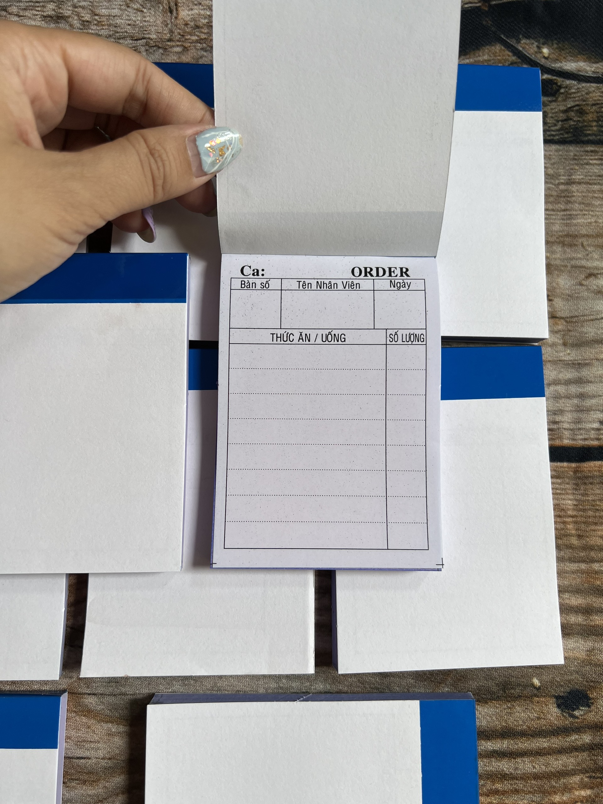 50 cuốn order in sẵn 7x10cm, 2 liên