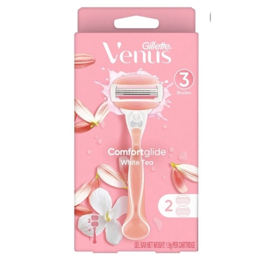 Bộ dao cạo nữ và 2 đầu dao Gillette Venus Comfortglide White Tea / Smooth Doux