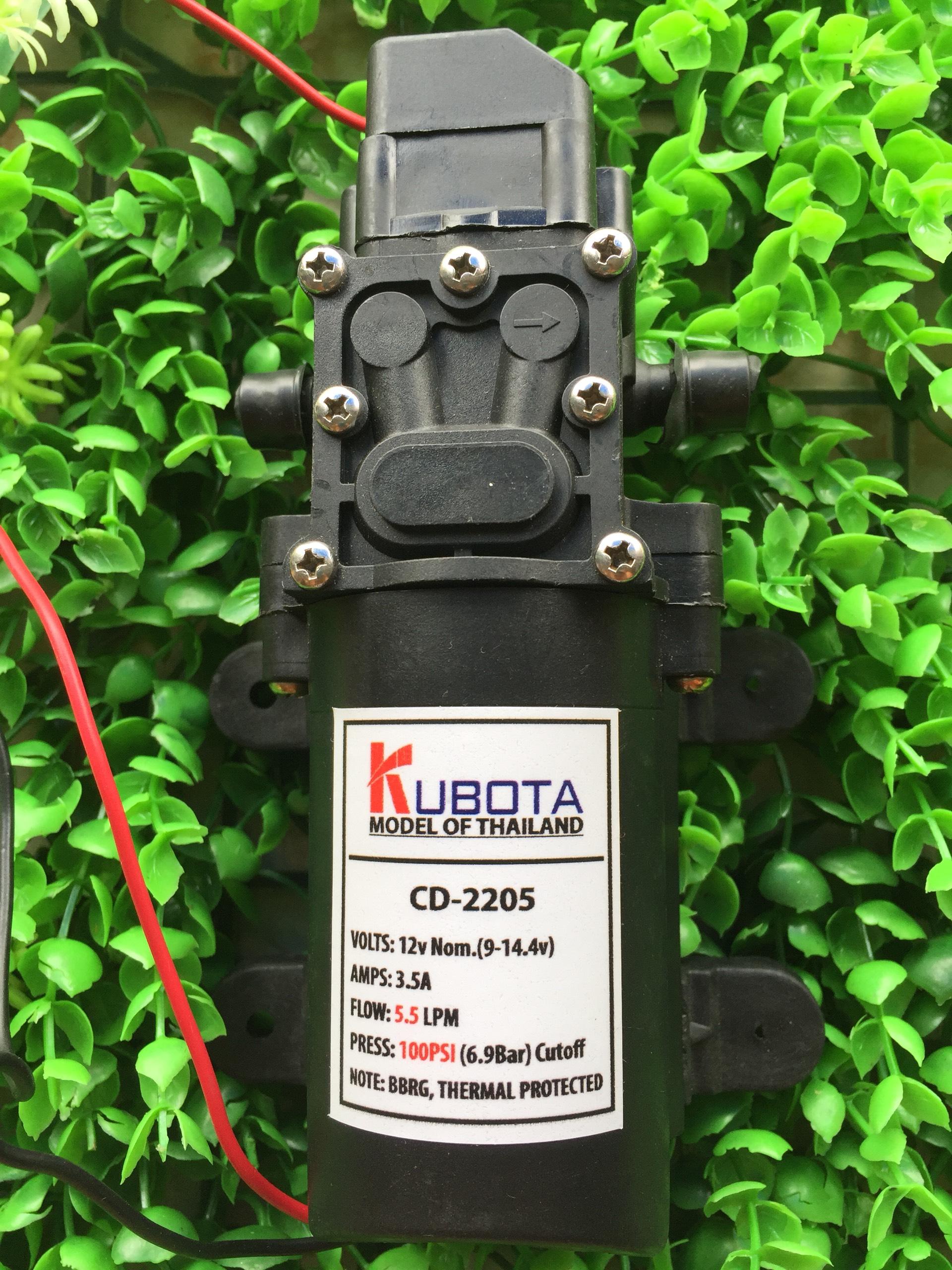 Máy bơm nước mini 12V áp lực cao Lưu lượng nước 5.5L phút Sử dụng làm bộ phun sương tưới cây bộ rửa xe mini