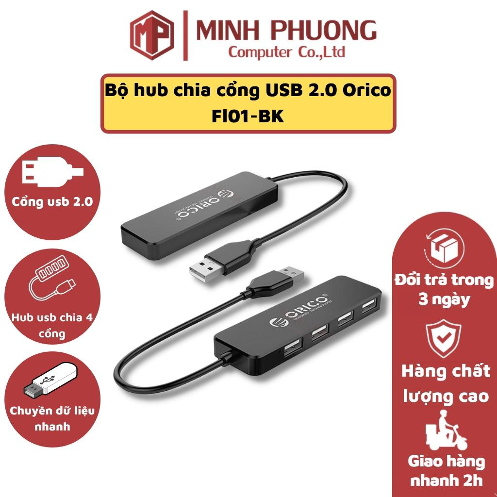 Bộ chia USB Hub 4 cổng USB 2.0 ORICO FL01-BK