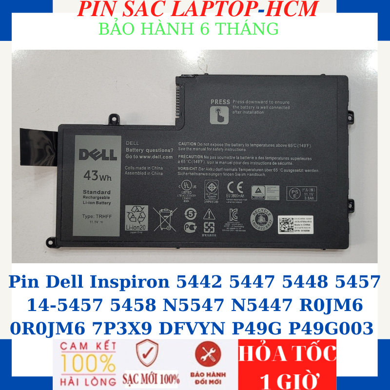Pin Dell Inspiron 5442 5447 5448 5457 14-5457 5458 N5547 N5447 R0JM6 0R0JM6 7P3X9 DFVYN P49G P49G003 Pin Dell TRHFF