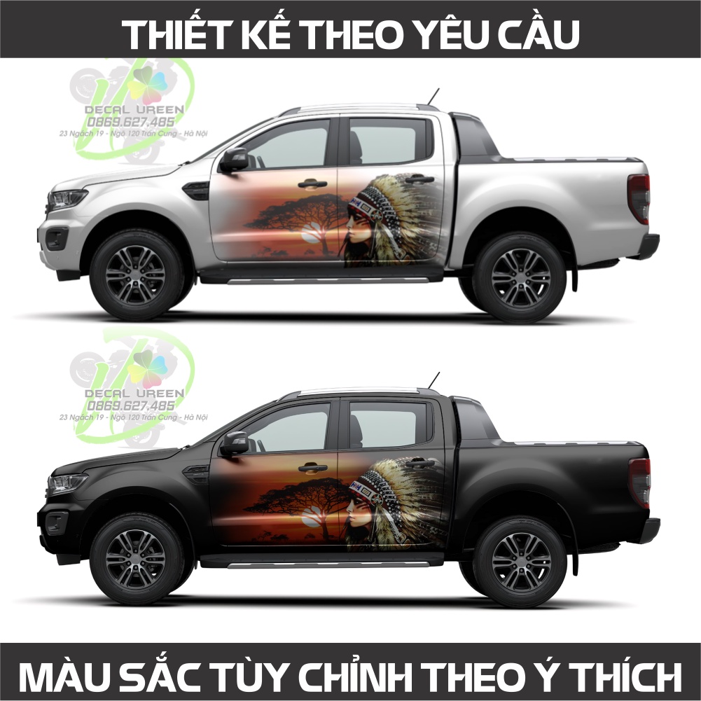Tem xe ranger mẫu 008 - tem xe bán tải đẹp