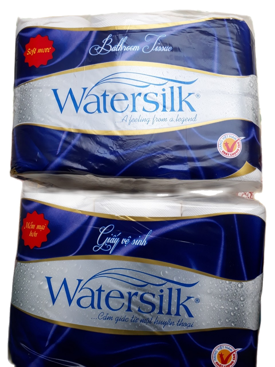 Combo 2 túi giấy vệ sinh Watersilk 12 cuộn, mỗi cuộn 2 lớp