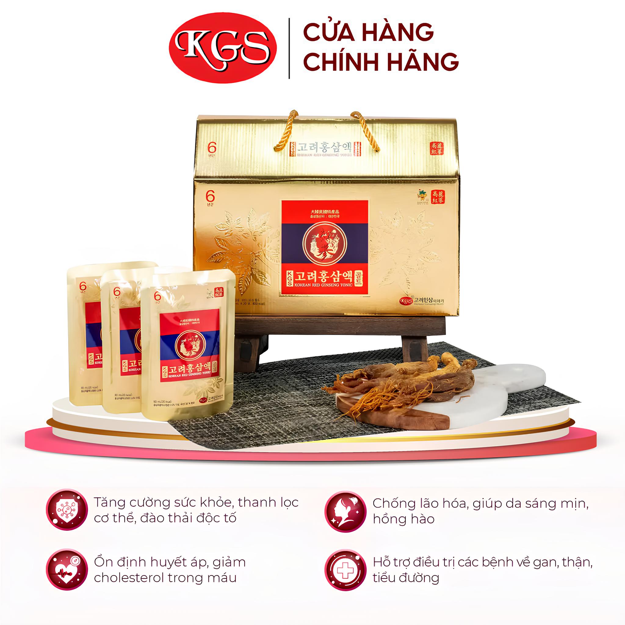 Tinh Chất Hồng Sâm Hàn Quốc Cao Cấp KGS TONIC (80ml x 20 gói)