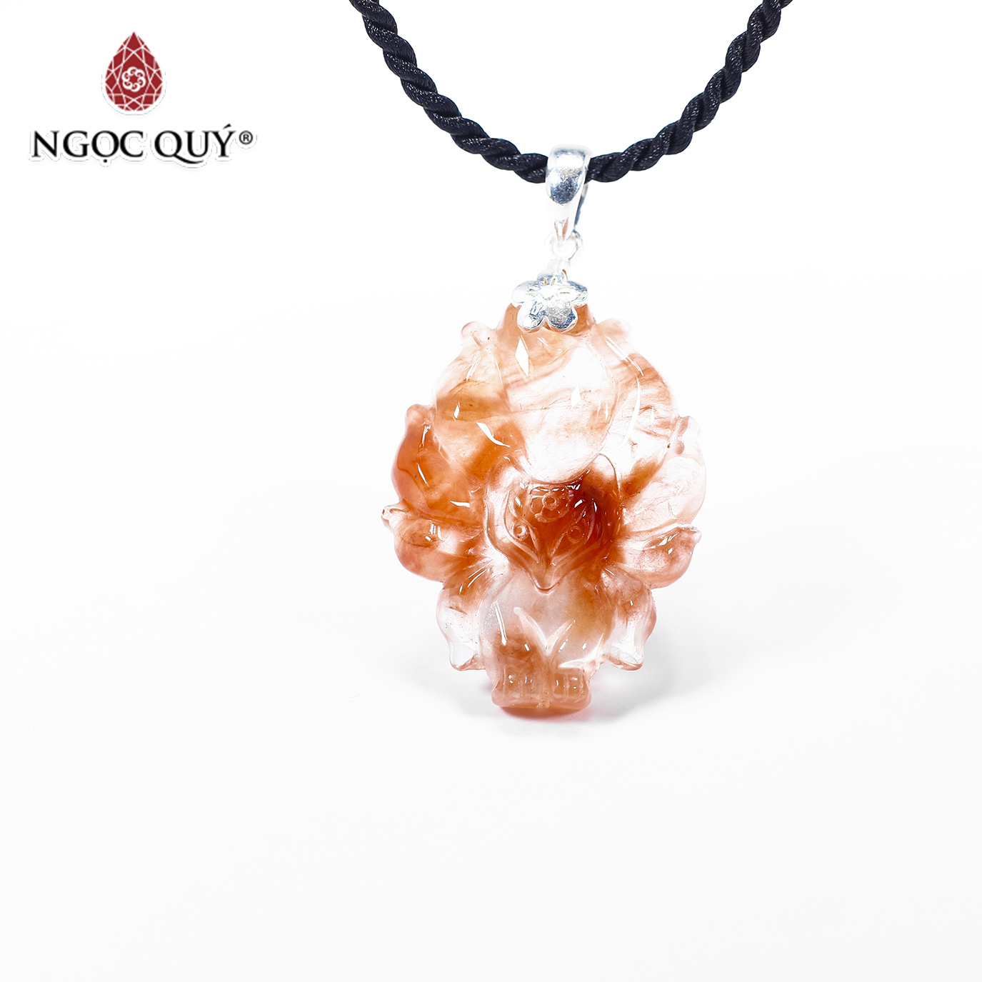 [HCM]Mặt Dây Chuyền Ưu Linh Cam Nữ Hoàng Hồ Ly mệnh hỏa thổ - Ngọc Quý Gemstones