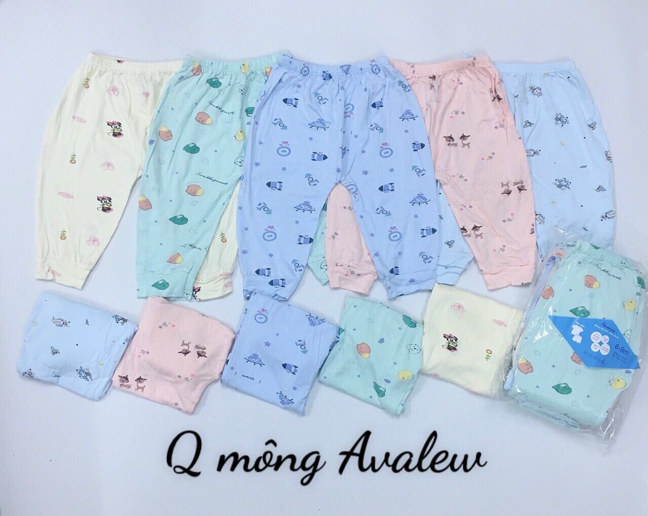 Quần dài thun lạnh cho bé - mẫu in họa tiết