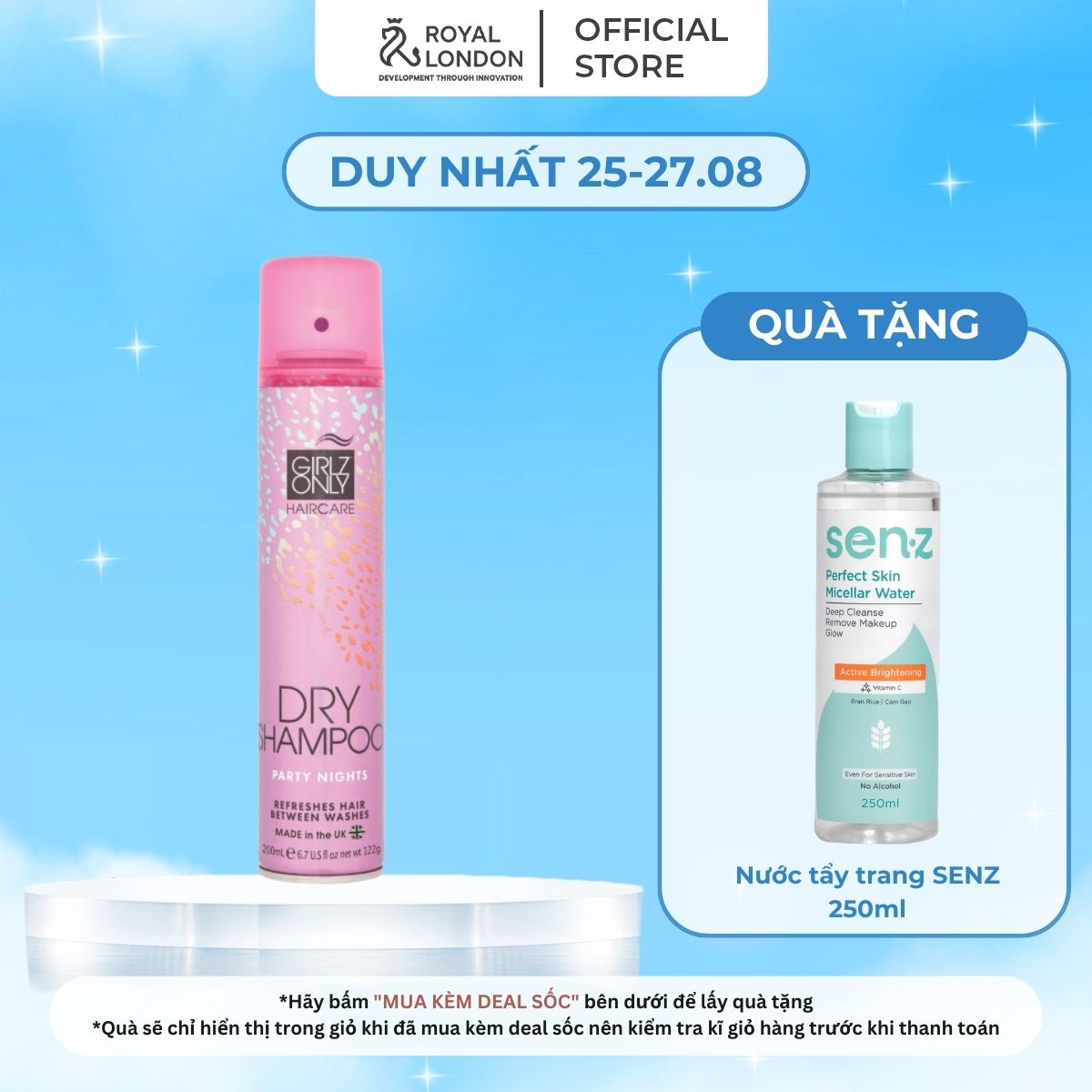 Dầu Gội Khô Girlz Only Party Nights 200ML