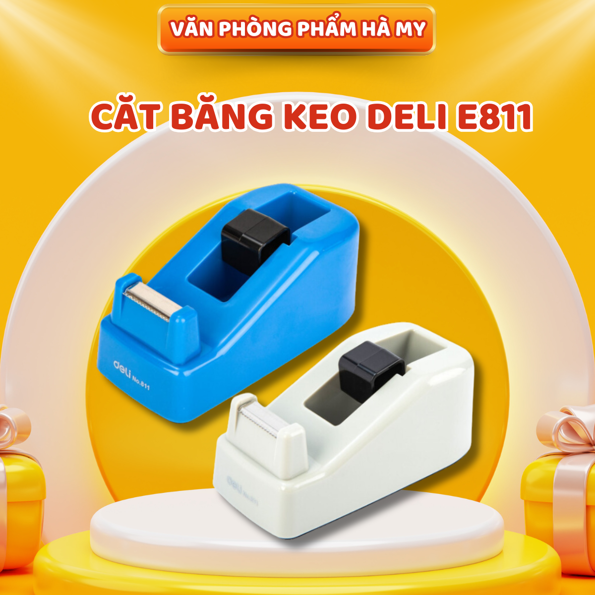 Cắt băng dính để bàn cỡ nhỏ Deli E811
