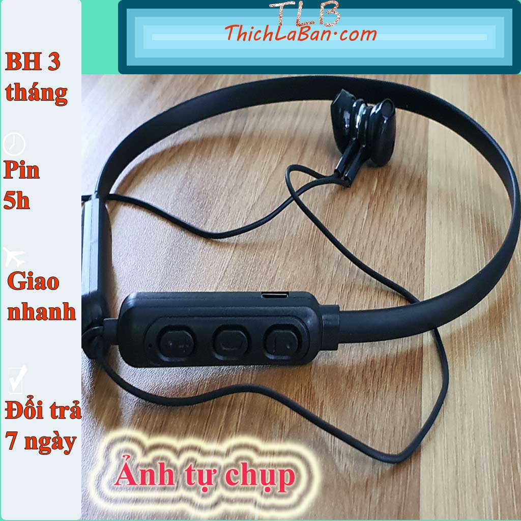 Tai nghe Bluetooth không dây ZNTN08 cho điện Android iphone Samsung oppo, tai nghe đeo cổ bluetooth kiểu dáng thể thao