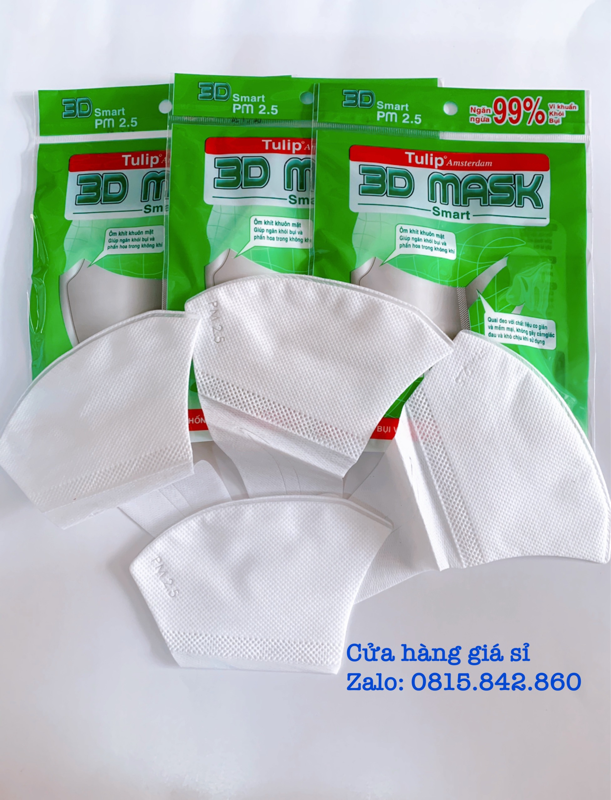 [HCM][Combo 5 túi = 25 cái] Khẩu Trang Y Tế 3D Mask Việt Nhật (5 cái/túi)