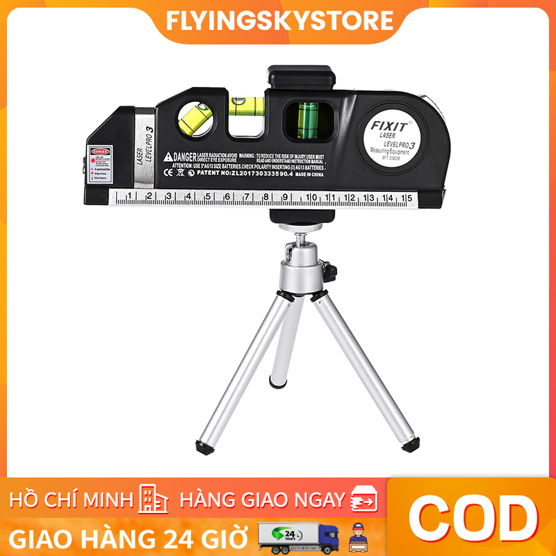 [Hàng giao ngay]Thước đo khoảng cách bằng laser cầm tay Thước laser lấy chuẩn mực cân bằng dọc ngang vuông góc