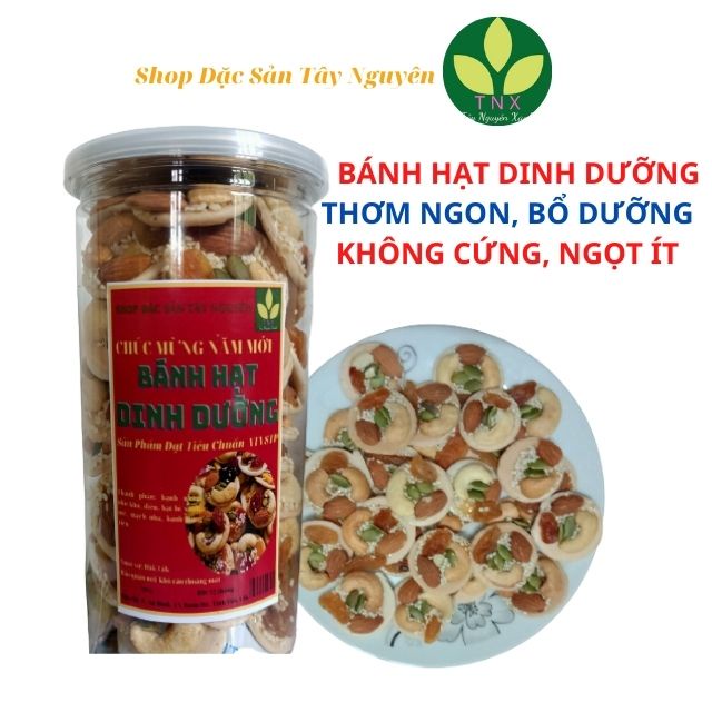 [Ngon Tuyệt] Bánh Đồng tiiền Mix Hạt, Giàu Dinh Dưỡng: Hạt Điều, Hạnh Nhân, Nho khô, mè, mạch nha..bánh mix hạt, hạt điều
