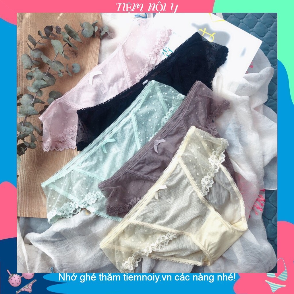 Combo 3 quần lót ren lưới cao câp chất liệu thoáng mát, kiểu dáng nữ tính