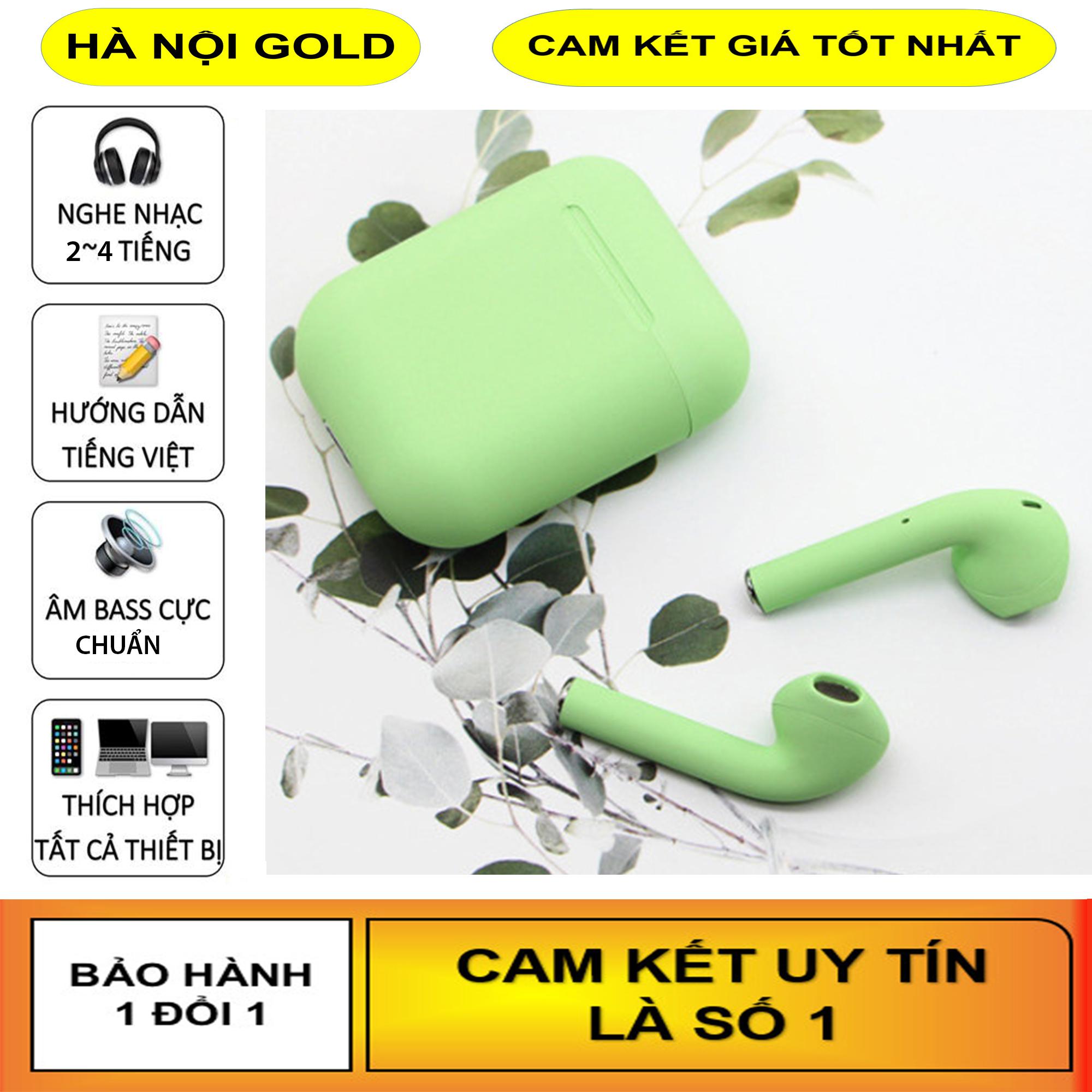 Tai nghe bluetooth Macaron InPods12, Tai nghe bluetooth, Tai nghe bluetooth không dây , Tai nghe Bluetooth V5.0, điều khiển cảm ứng vân tay, chống nước IPX5, âm thanh cực chuẩn, màu sắc tươi trẻ, mẫu mới 2020, thích hợp cho cả Android lẫn IOS
