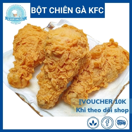 [FREESHIP đơn 49k] Bột chiên gà KFC chuẩn vị kèm bột hành tỏi. Bột chiên gà giòn chuẩn bị kfc làm tại nhà, kết hợp thịt bò, lợn, tôm, cá, mực....
