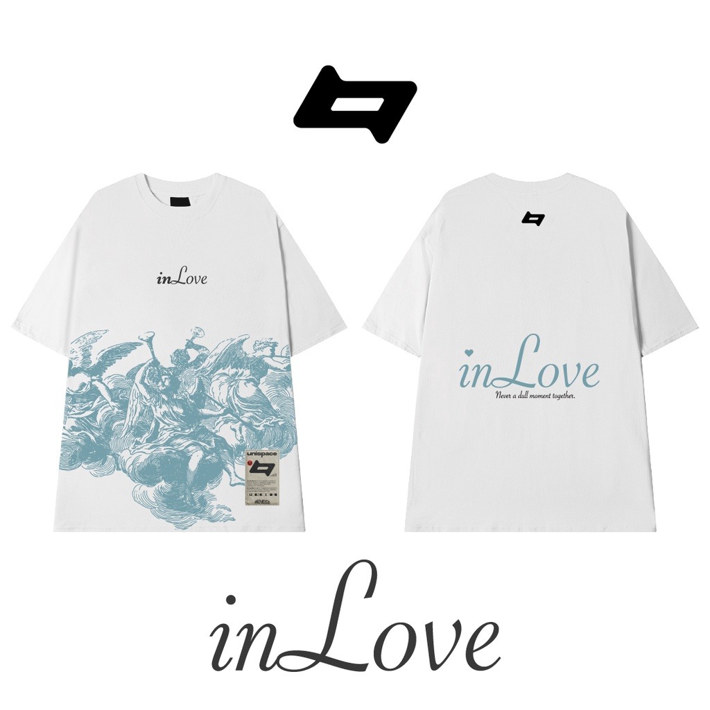 Áo thun local brand By UniSpace tay lỡ form rộng unisex nam nữ In Love Tee