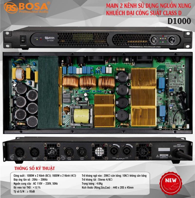 Main nguồn xung 2 kênh bosa d1000