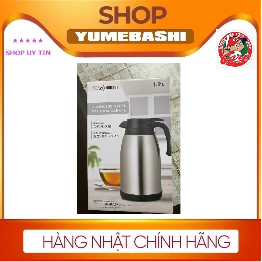 Bình trà giữ nhiệt bấm rót zojirushi sh-ra19-xa - 1.9 lít