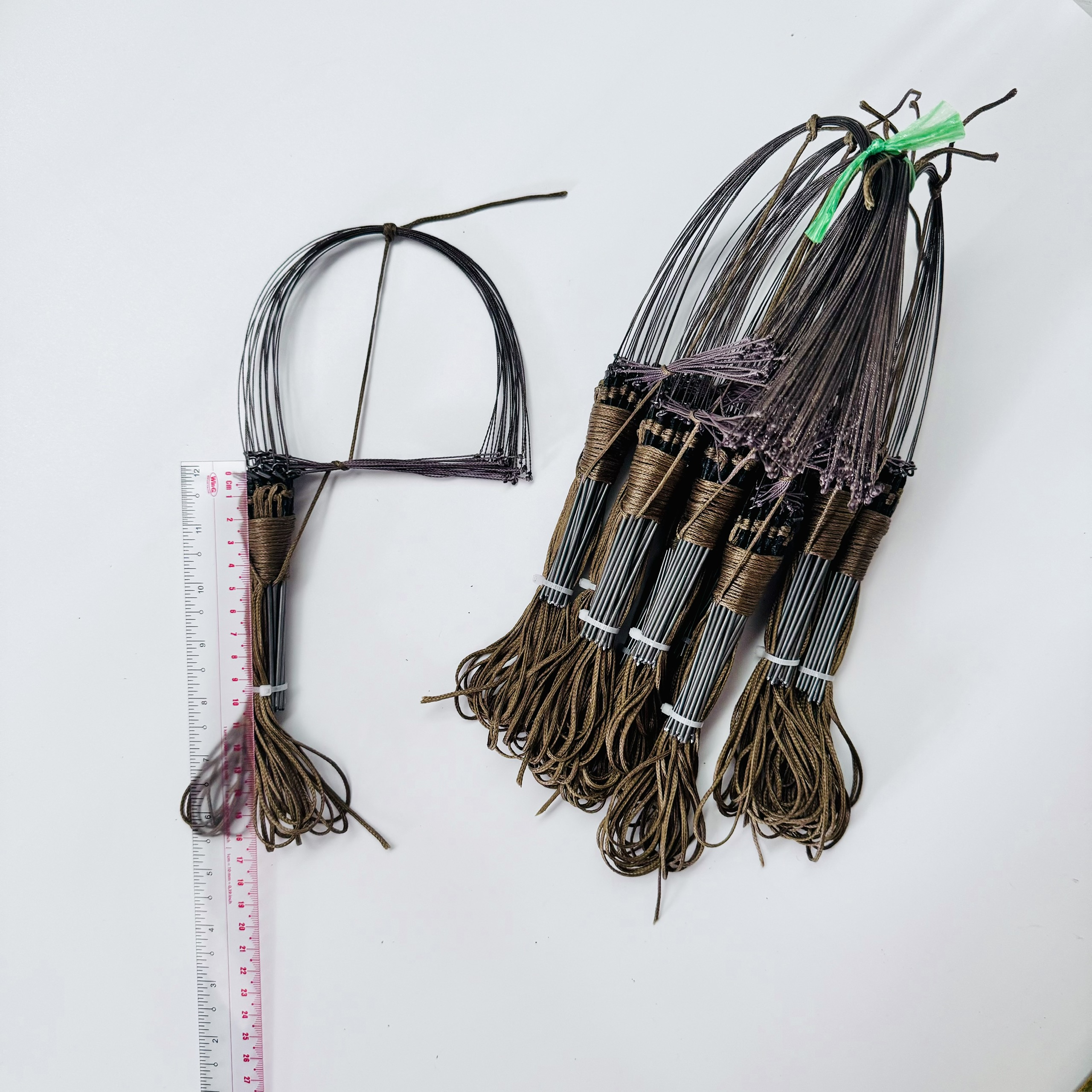 Giò bẫy gà rừng 1 bộ 20 chân , cáp inox se 4 , dây dù màu cỏ khô , hàng chuẩn mua về chỉ việc sử dụng