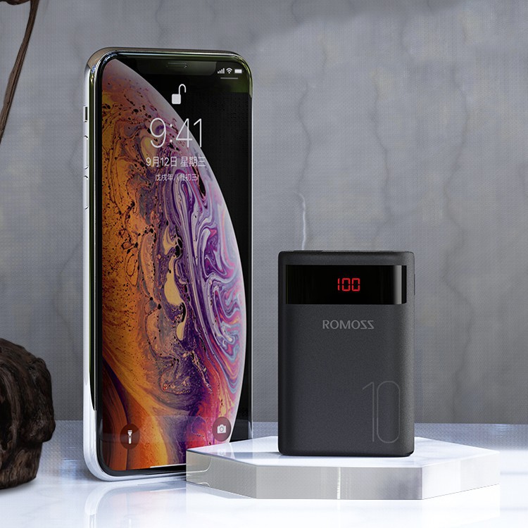 { HÀNG XÁCH TAY } Sạc dự phòng - Sạc dự phòng mini Romoss sense4ps +, sạc dự phòng di động 10000mAh LED, Pin Ngoài PD 3.0, sạc nhanh, dùng cho iPhone, Xiaomi, Huawei