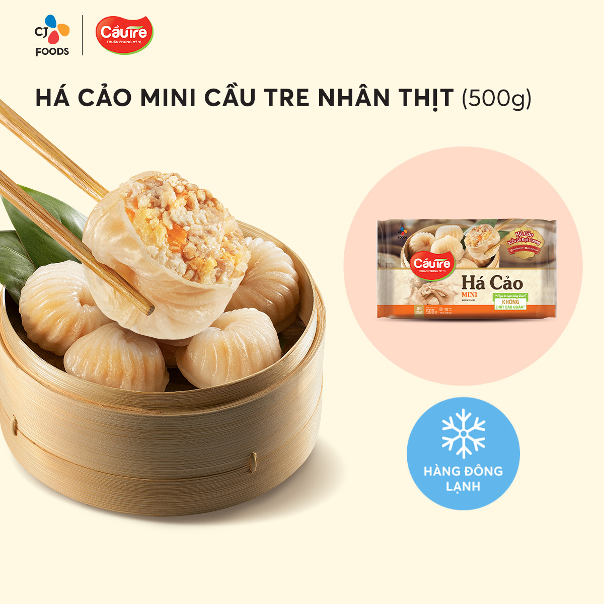 [Hỏa tốc] Há cảo Cầu Tre nhân Thịt gói 500g (code mới)