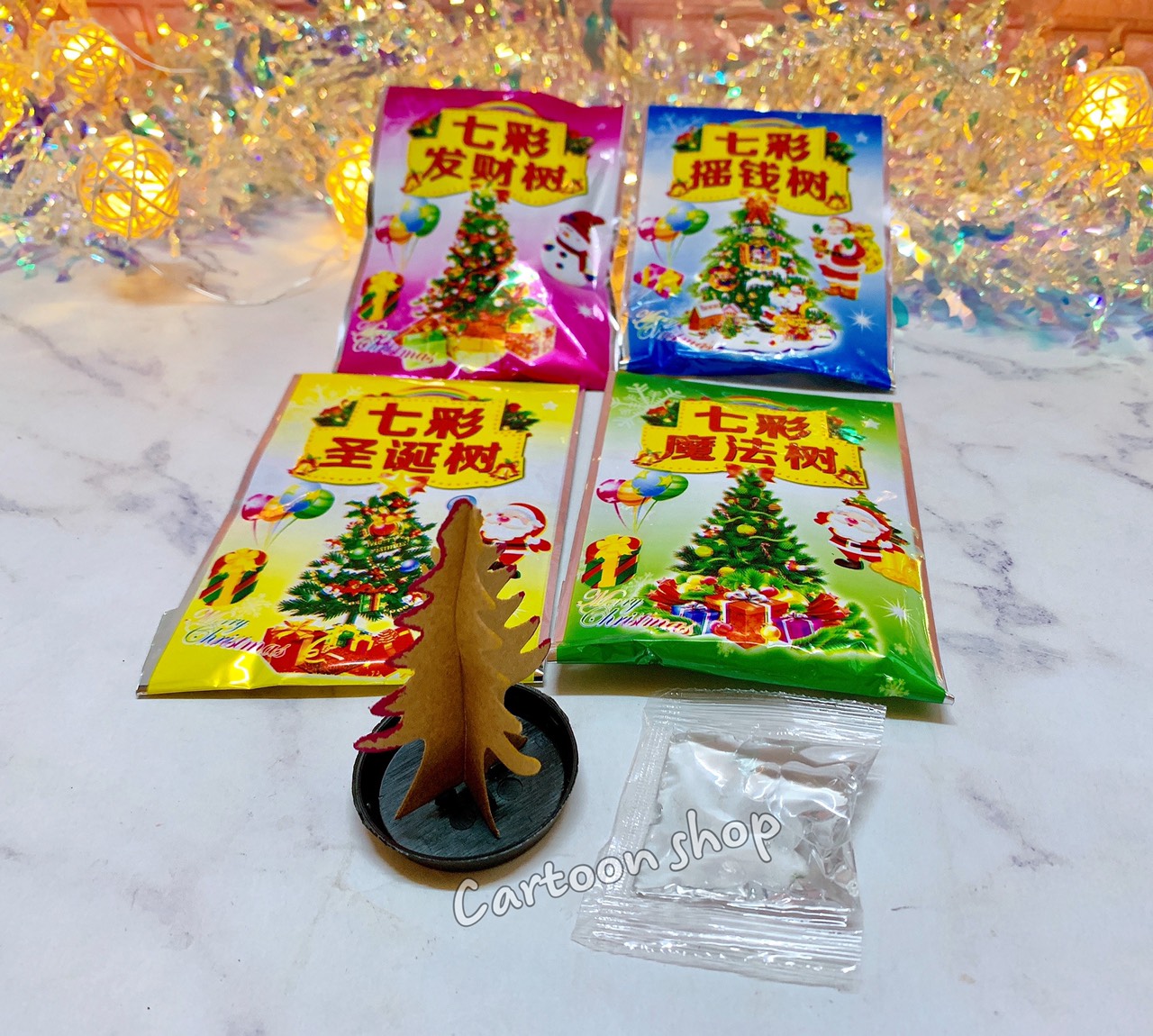 [MUA 2 GIẢM 5%][HCM]Set 4 bịch cây thông nở tuyết Noel đồ chơi tuổi thơ