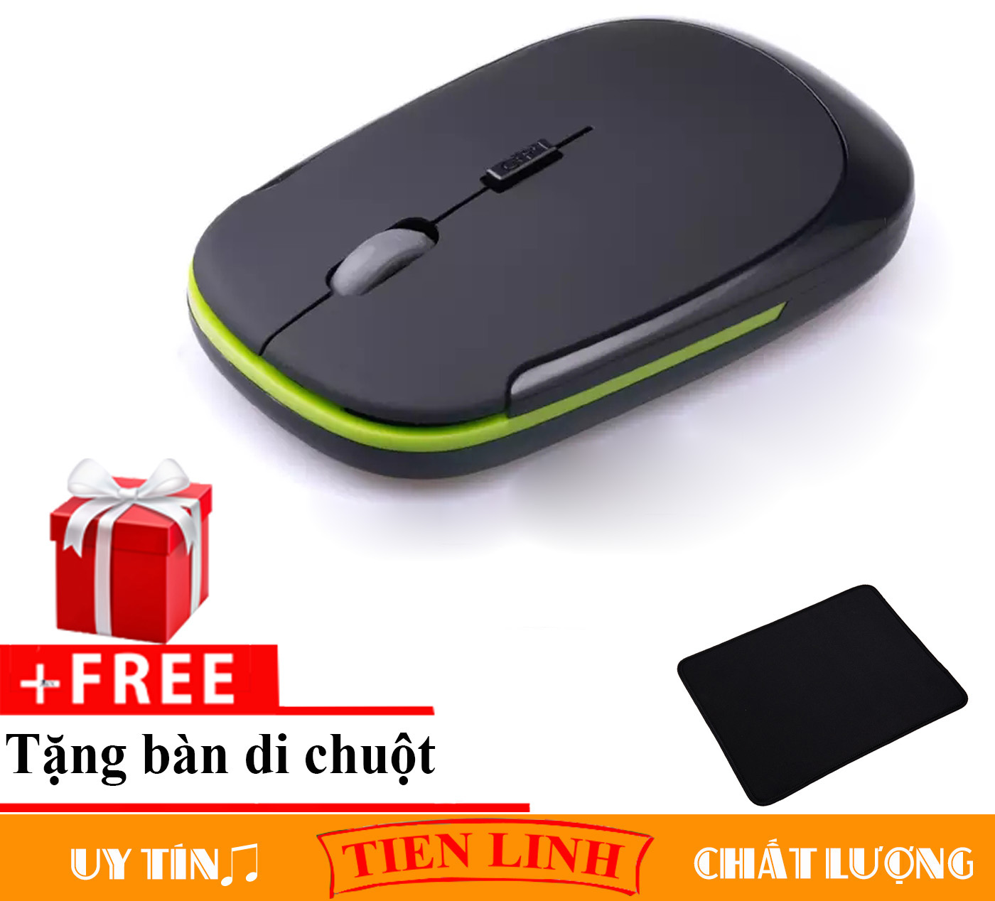 Chuột quang không dây 3500G 800 / 1200DPI cho PC bàn  Máy tính xách tay + Miếng lót chuột
