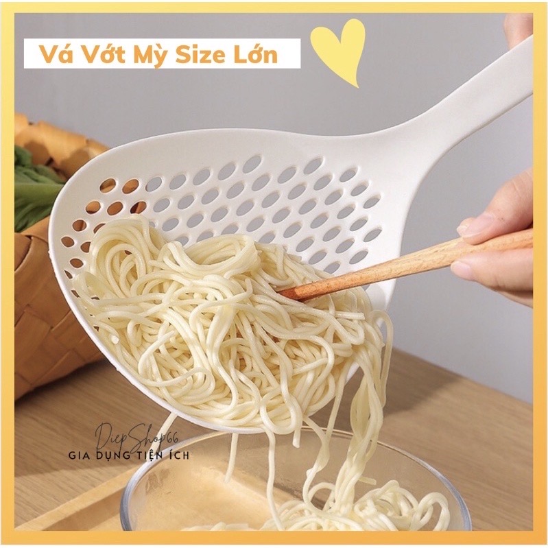 Vá vớt mì - Muôi thủng size lớn - Dụng cụ nhà bếp - Dụng cụ bếp -Muôi thủng cỡ lớn - Vá múc canh