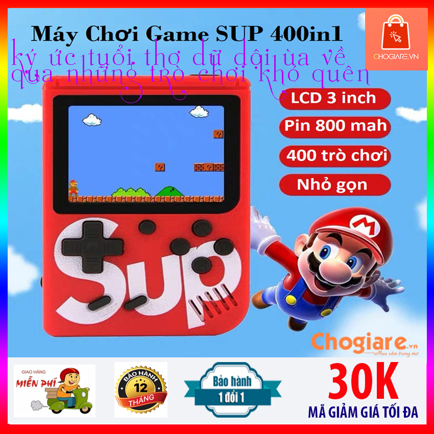[xẢ HÀNG ] MÁY CHƠI GAME CẦM TAY SUP 400 IN 1-MỘT MÁY CÓ SẴN 400 TRÒ CHƠI, MÁY CHƠI GAME KÝ ỨC TUỔI THƠ, MÁY CHƠI GAME MARIO, MÁY CHƠI GAME MINI--CHOGIARE
