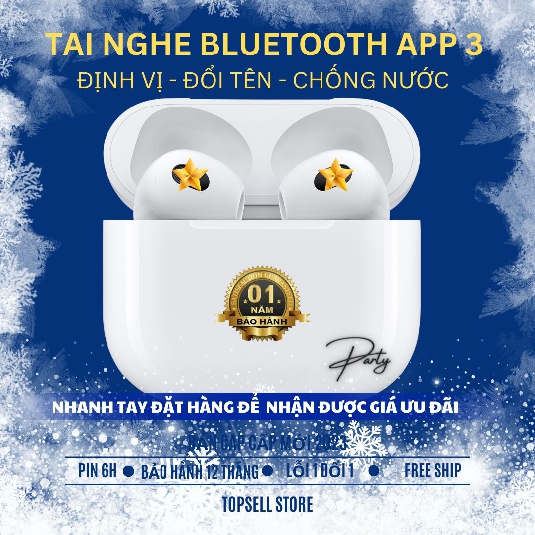 Tai Nghe Bluetooth Không Dây APP 2 3 pro Bản Nâng Cấp Pin Siêu Trâu DJP1 Có mic Chơi Game cực mượt Bass căng Hỗ Trợ Mọi Dòng Máy