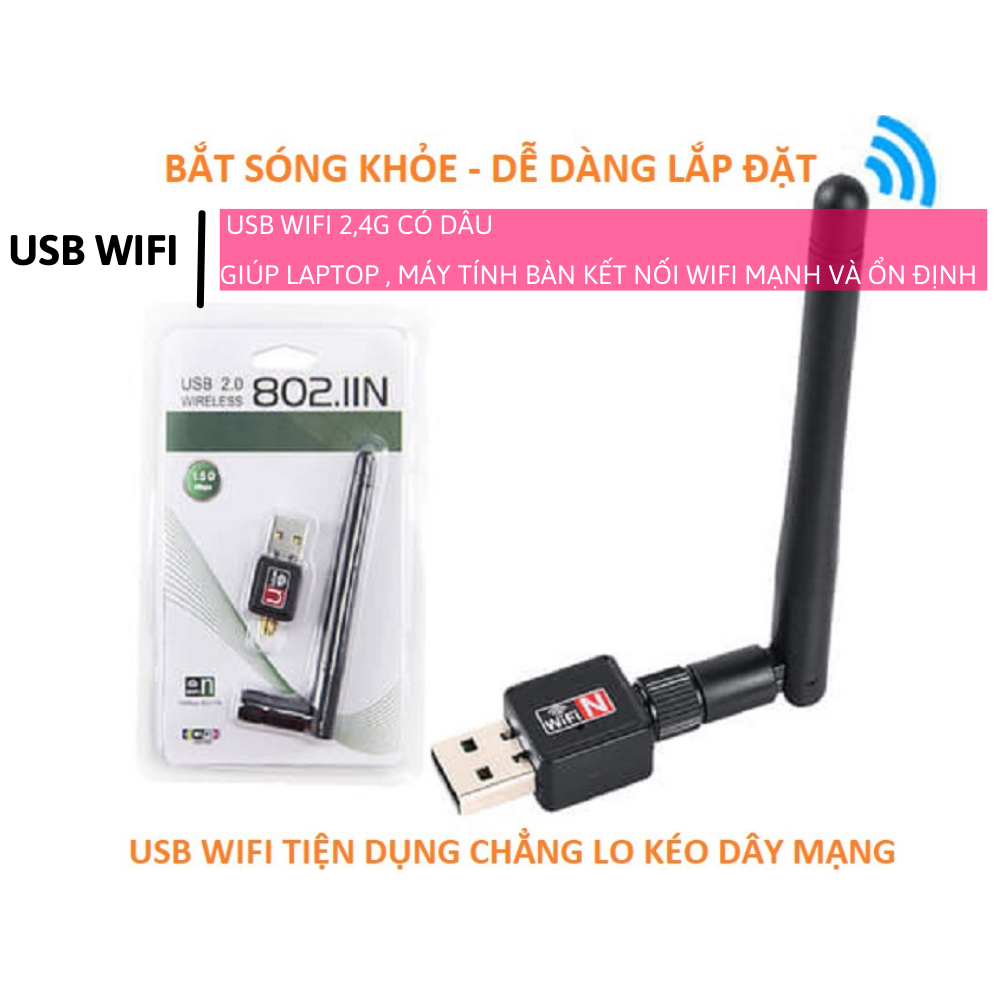 Usb wifi tp-link usb thu sóng wifi nano siêu nhỏ gọn chuẩn n 150mbps