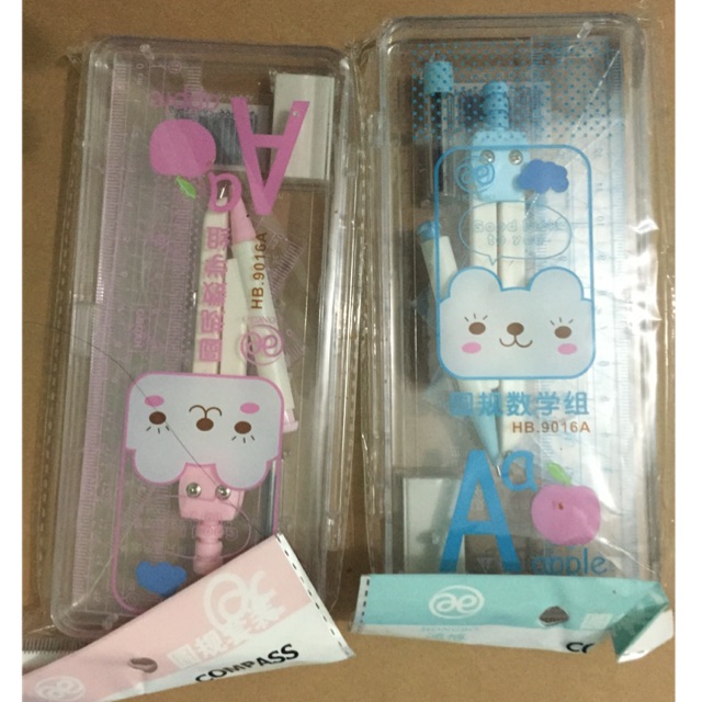 1 bộ compa + eke đẹp ( 8 món )