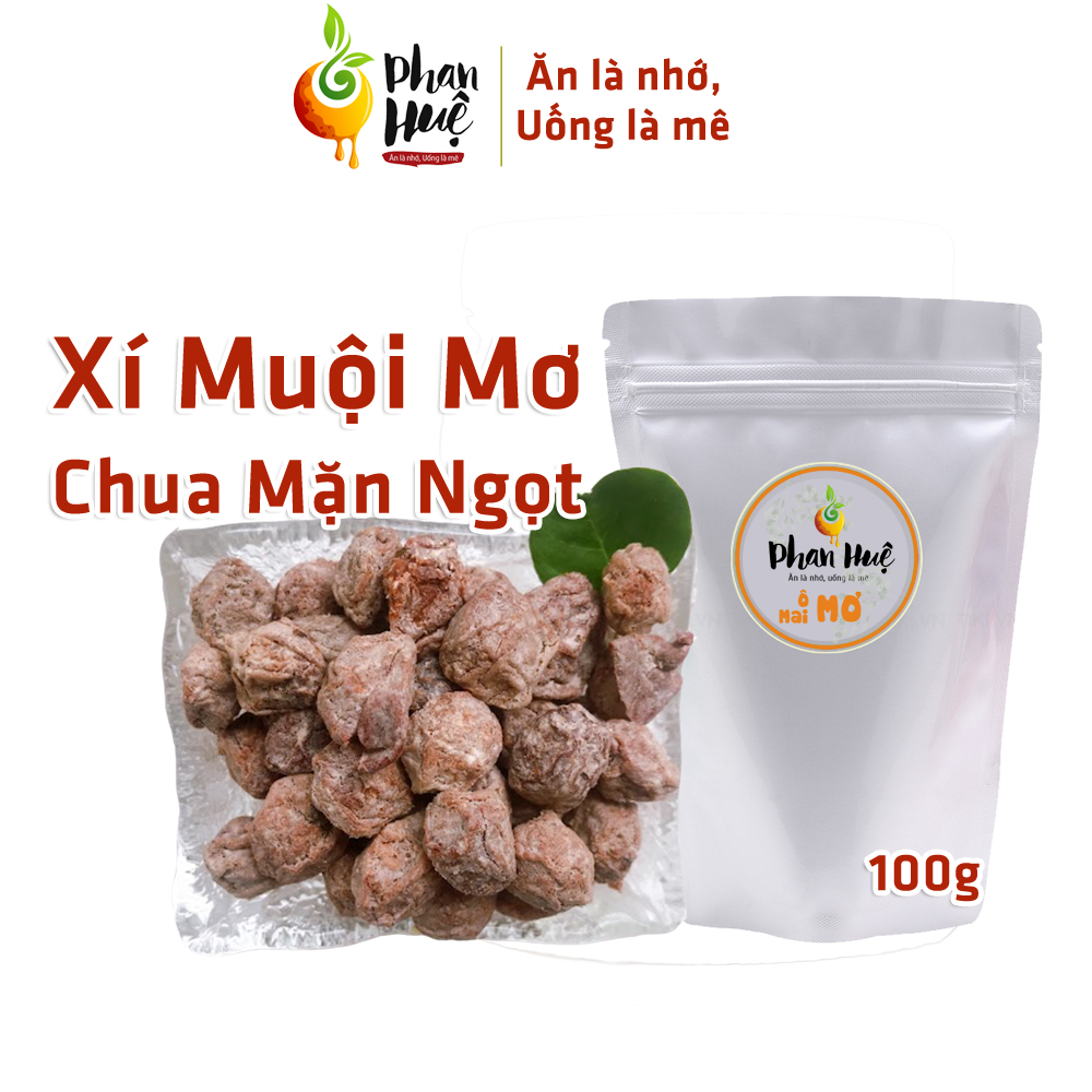 Ô mai xí muội mơ chua mặn ngọt Phan Huệ túi Zip 100gr - 250g, mơ Miền Bắc chọn lọc. Vị ngon khó cưỡng, Ăn là Nhớ, đặc sản Hà Nội