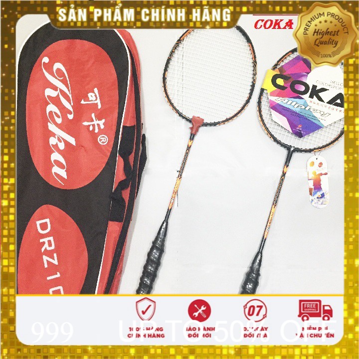 Bộ 2 vợt cầu lông cao cấp COKA DRZ-10 chuyên dùng cho thi đấu chuyên nghiệp - - Lazadmall