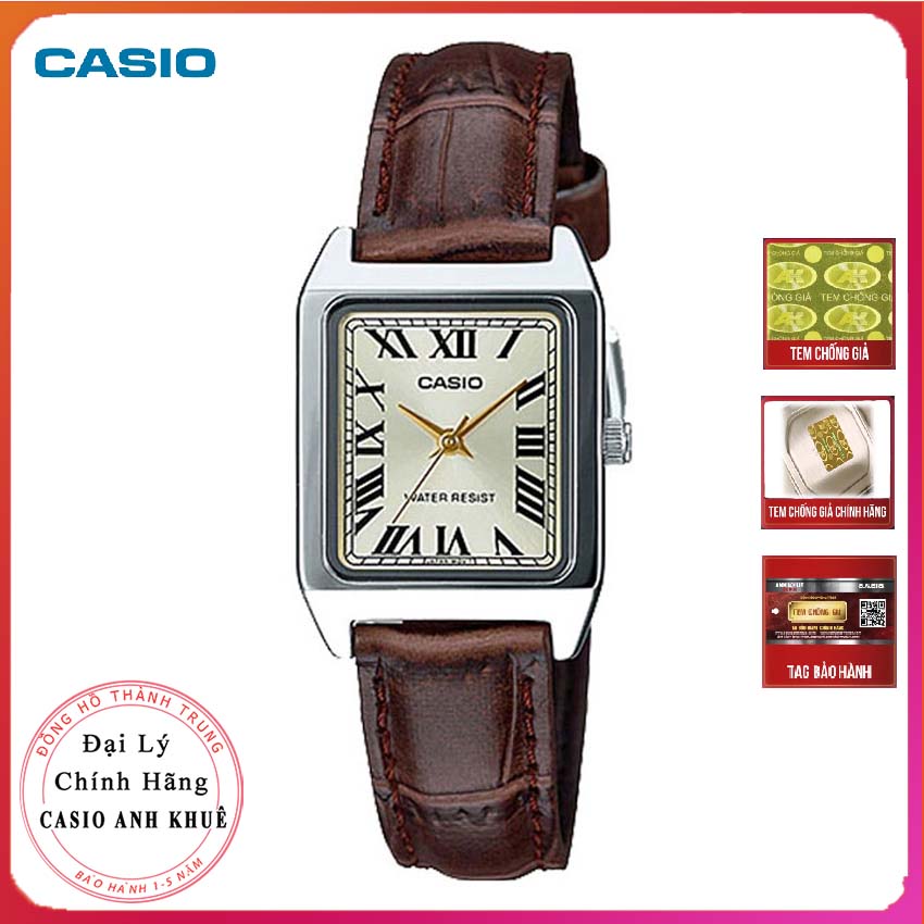 Đồng hồ nữ casio ltp-v007l-9budf dây da