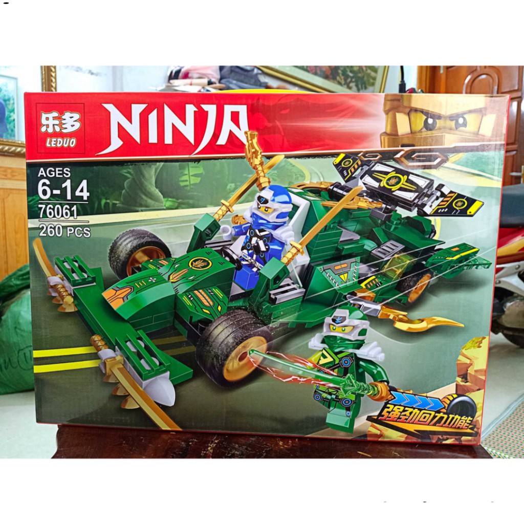 Lắp ráp lego ninjago zimo 4013 76061 xe đua bóng đêm của ninja jungle assault vehicle