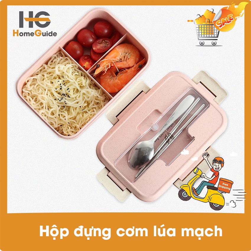 Hộp đựng cơm lúa mạch hg05 , hộp đựng cơm lúa mạch 1 ngăn, camen đựng cơm lúa mạch - homeguide