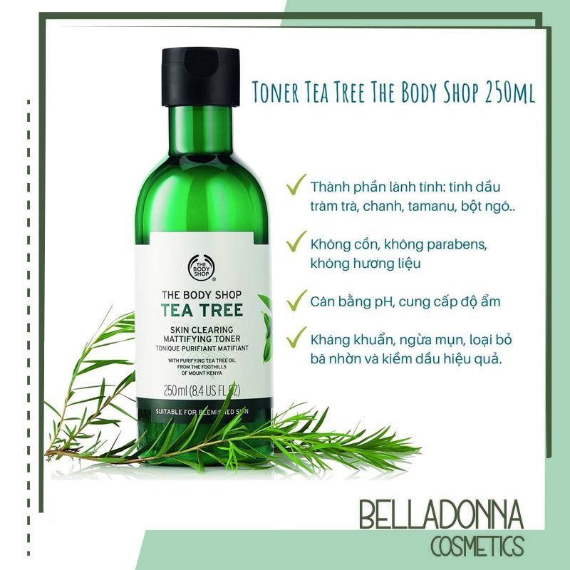 [HCM]Nước Hoa Hồng The Body Shop Tea Tree Skin Clearing Mattifying Toner 250ml