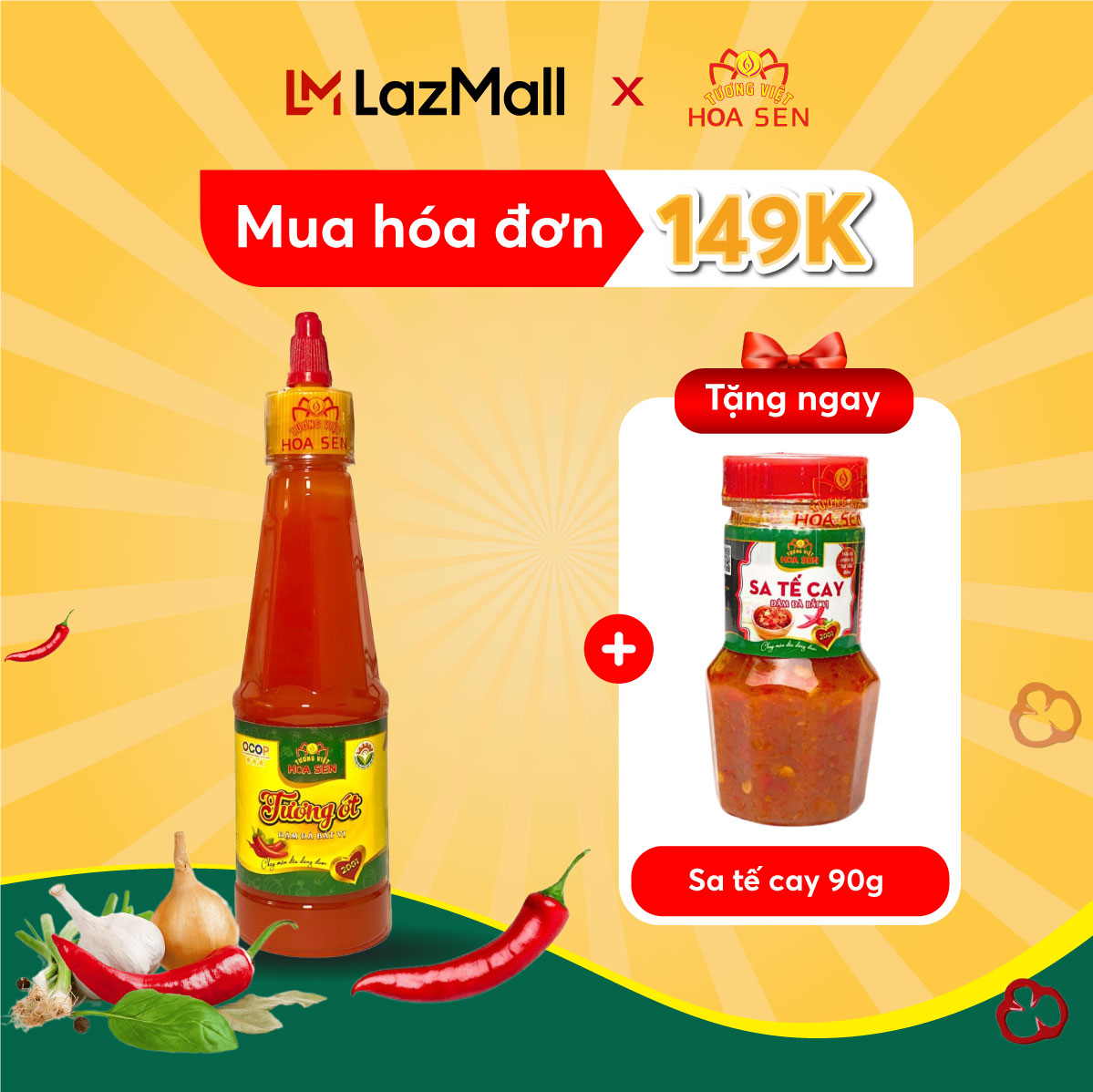 Tương Ớt Chai 270g - Tương Việt Hoa Sen