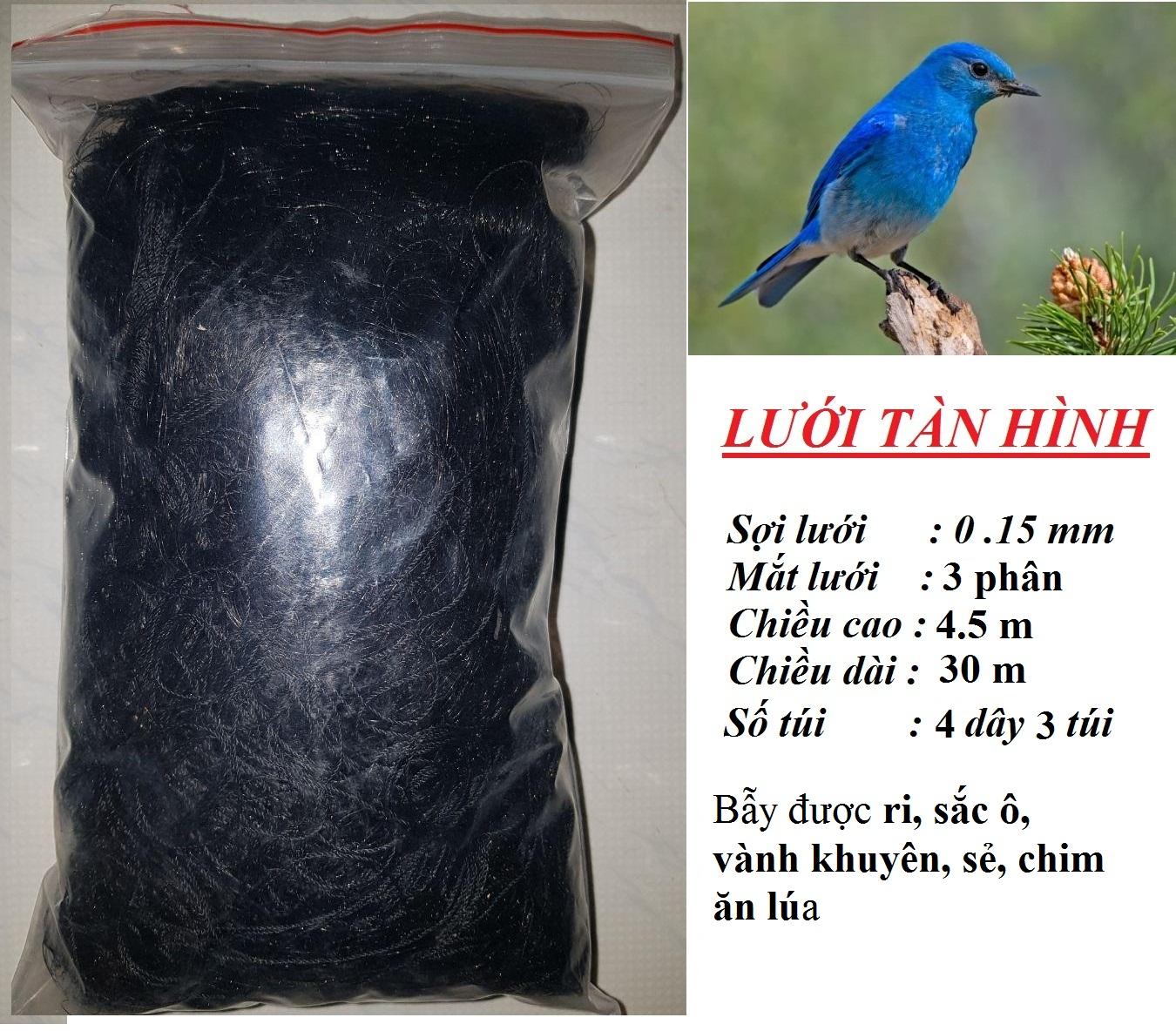 30m luoi 3 phân bay chim ri sắc ô vành khuyên sẻ chim ăn lúa