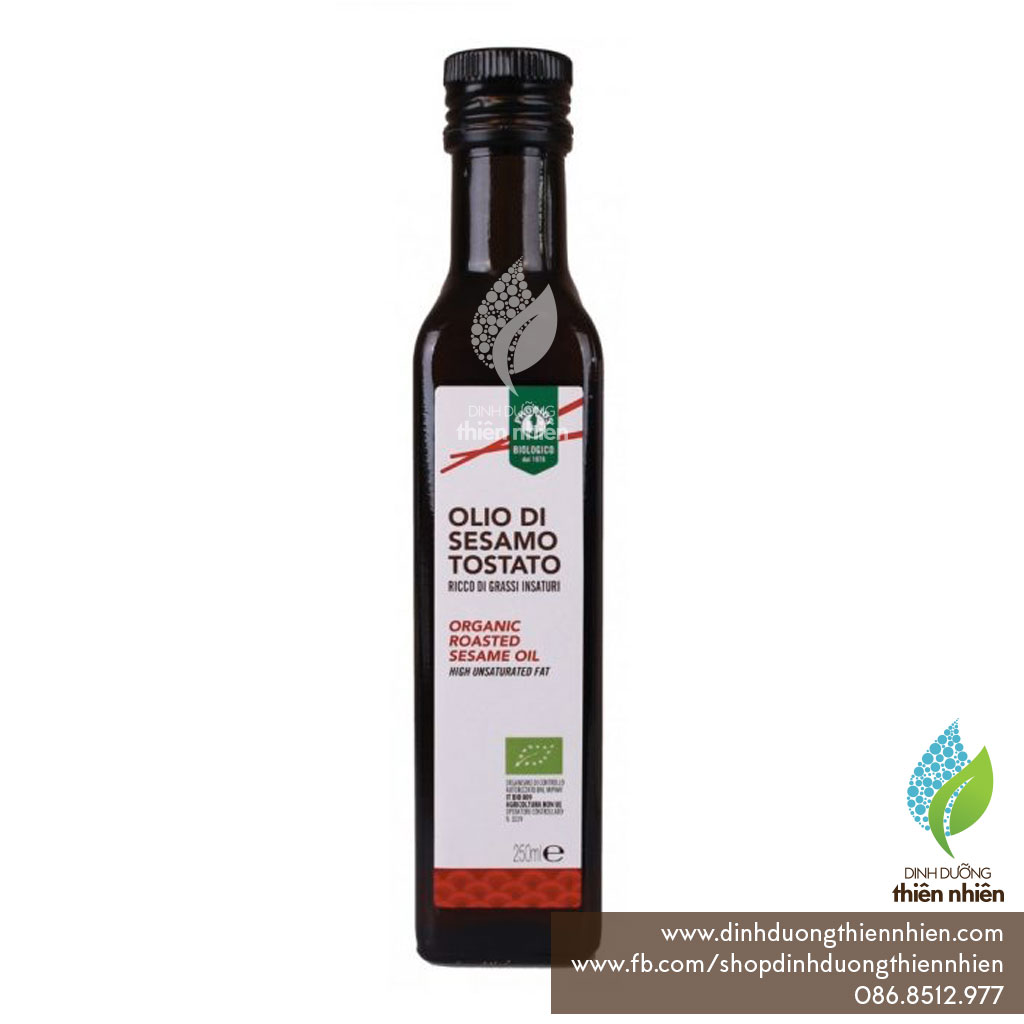 Dầu mè ép lạnh hữu cơ probios organic cold pressed sesame oil, 250ml