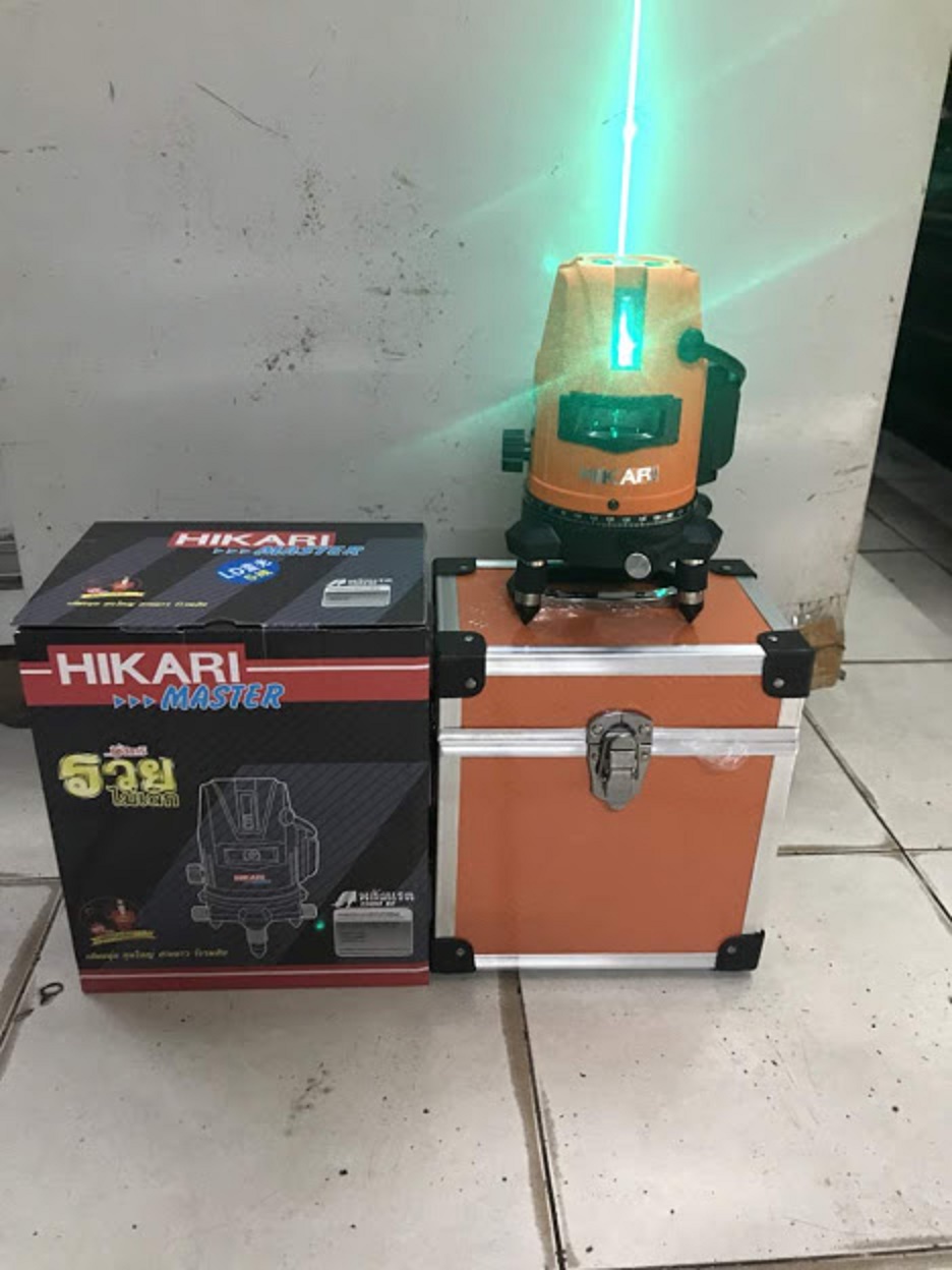 Máy bắn cốt, máy cân mực SL-5X Hikari madein Thái Lan- 5 Tia xanh xa 100 mét, nút điều khiển cảm biên từ tiện dụng