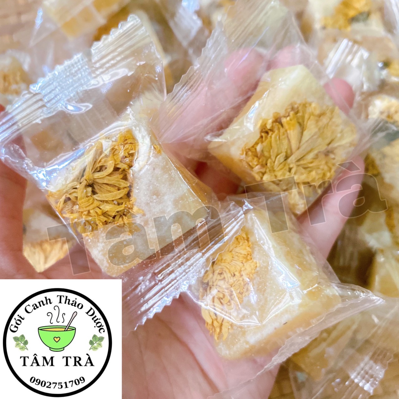 Trà viên hoa cúc đường phèn mật ong -100gram