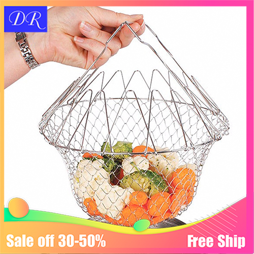 Rổ nhúng inox Chef Basket - Hỗ trợ nấu ăn những món như : Chiên, Luộc, Hấp, Để ráo dầu mỡ.