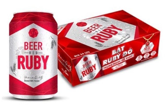 Bia ruby 330ml x24 lon
