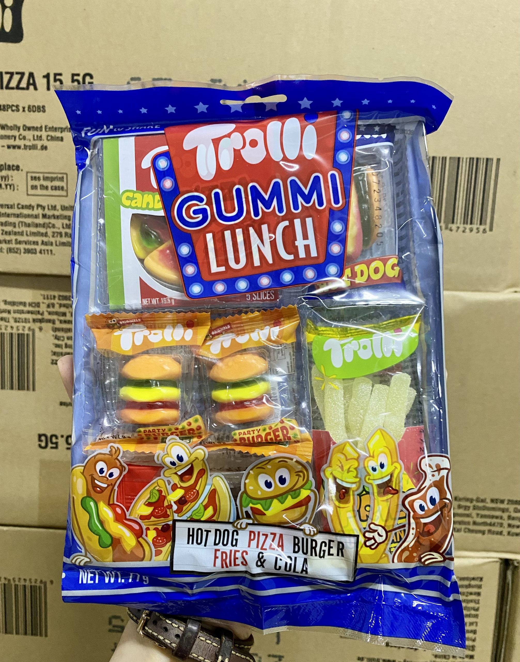 Kẹo dẻo trolli gummi lunch 77gr