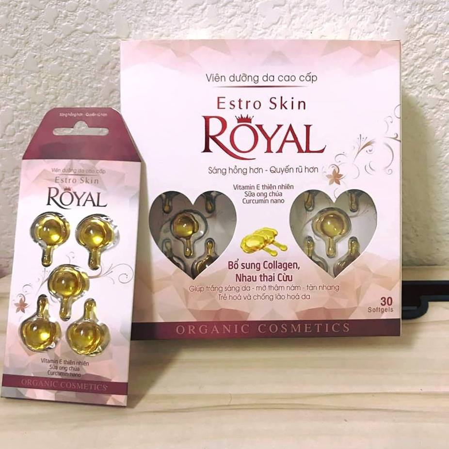 Viên dưỡng da cao cấp  ESTRO SKIN ROYAL (Hộp 6 vỉ, vỉ 5 viên)