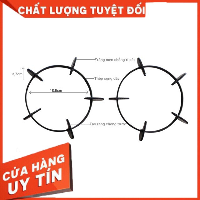 2 Kiềng Kính 5 Chân Bếp Gas Cao Cấp 185mm Bán Buôn Bán Lẻ Phụ Kiện Bếp Gas